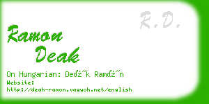 ramon deak business card